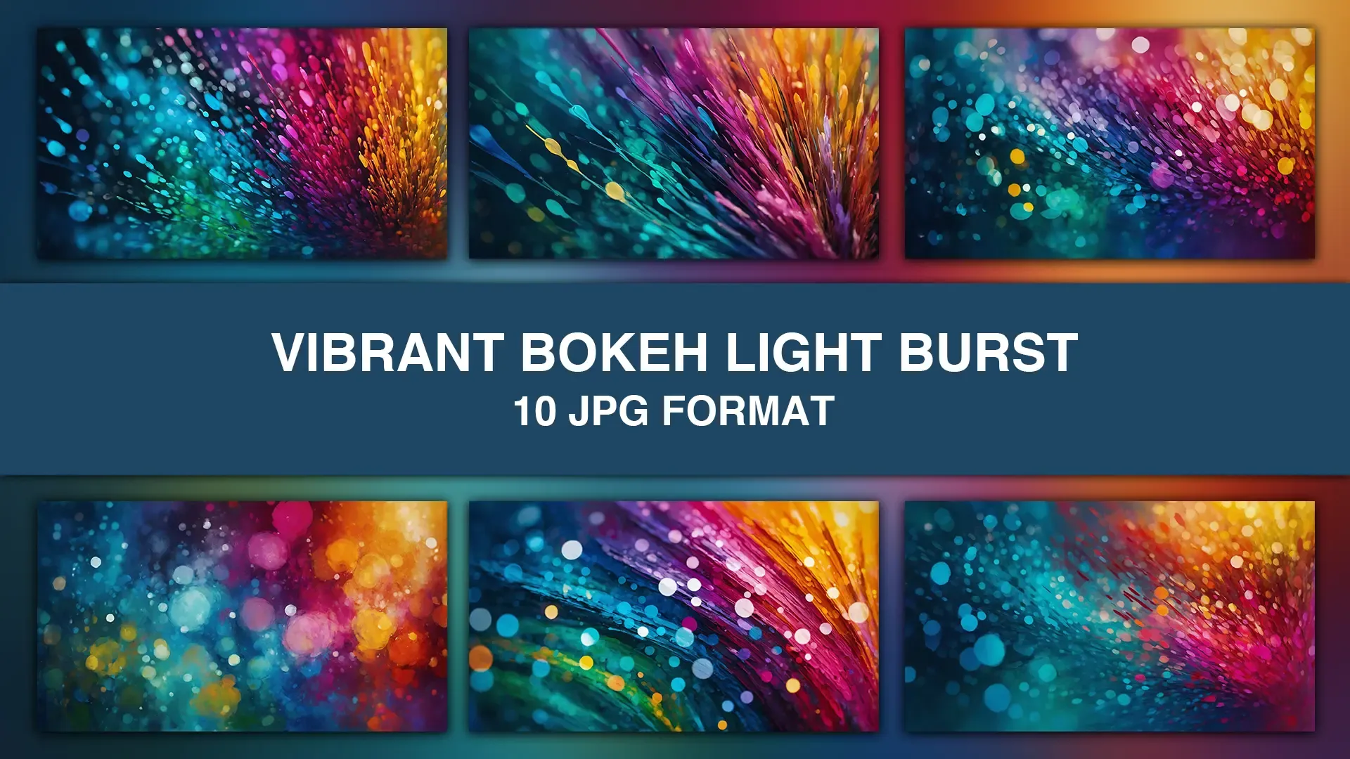 Vibrant Bokeh Light Burst Background Images Pack